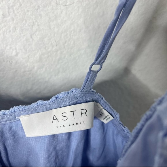 ASTR The Label Periwinkle Lace A Line Midi Dress Sleeveless Blue Womens Size M - Picture 7 of 9